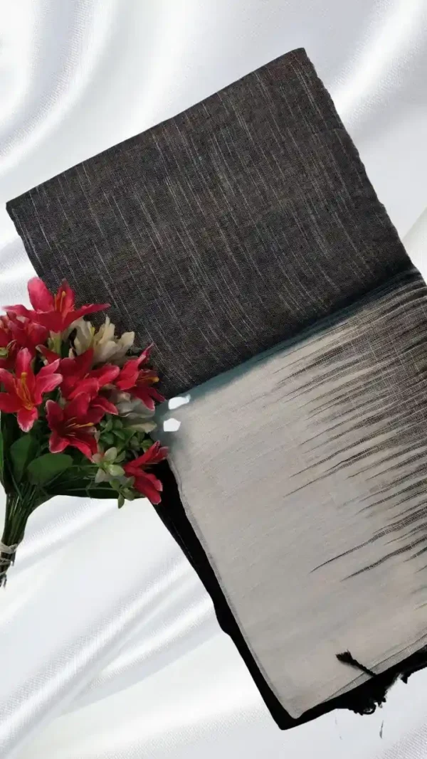 White Khadi Ikkot Saree