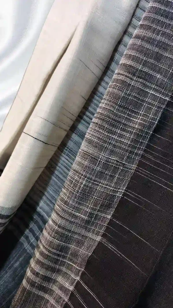 White Khadi Ikkot Saree