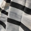 White Black Stripe Linen Saree