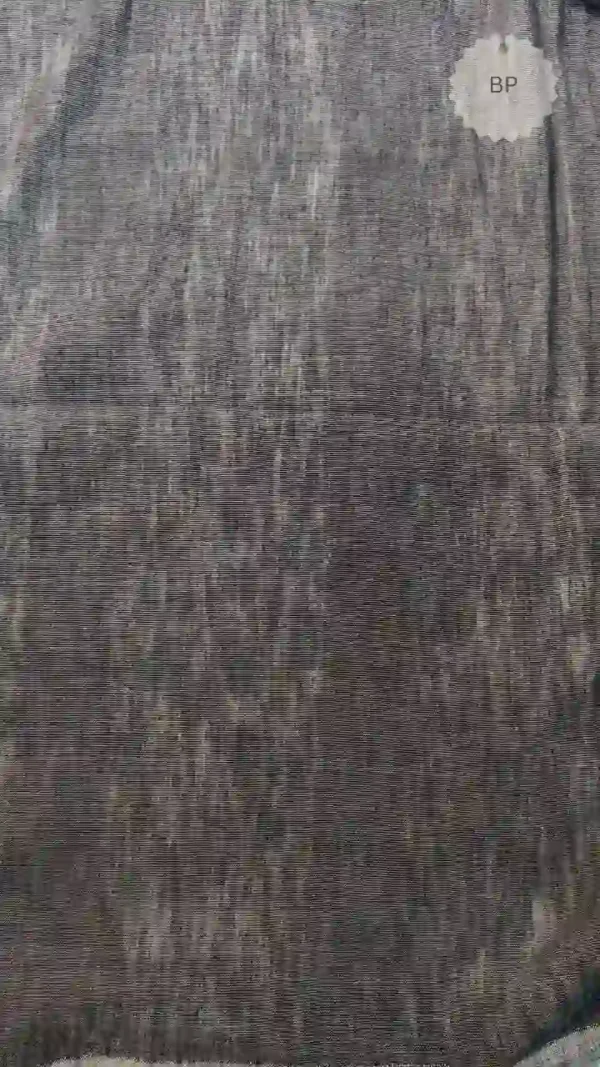 White Black Stripe Linen Saree