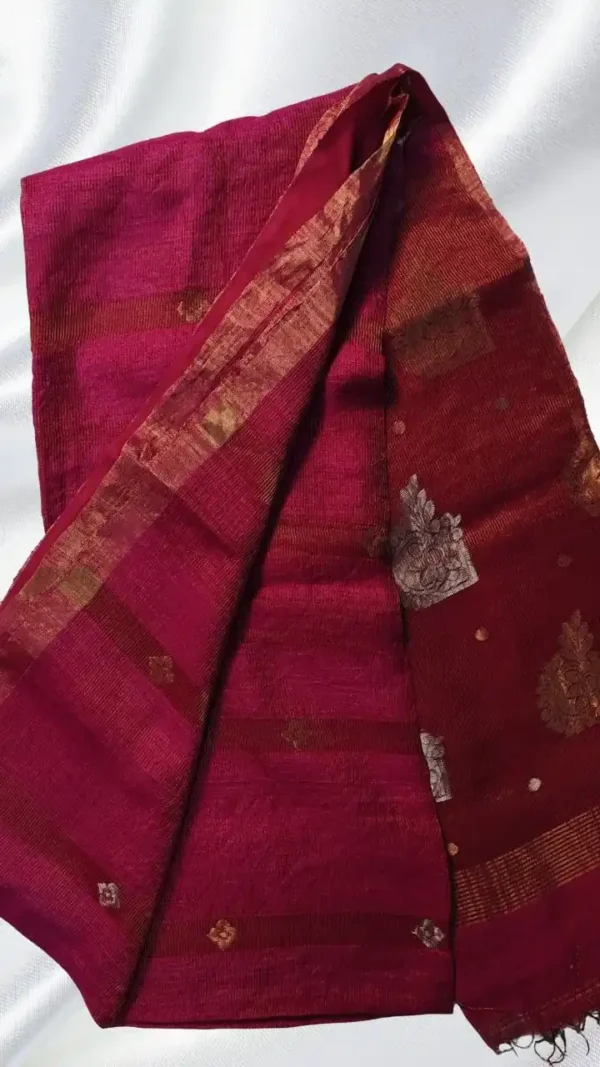 Magenta Matka Zari Saree