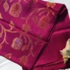 Hot Pink Tussar Floral Zari Saree