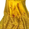 Yellow Tussar Zari Saree