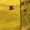 Yellow Tussar Zari Saree
