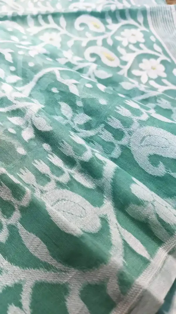 Blue Cotton Jamdani Saree,jamdani