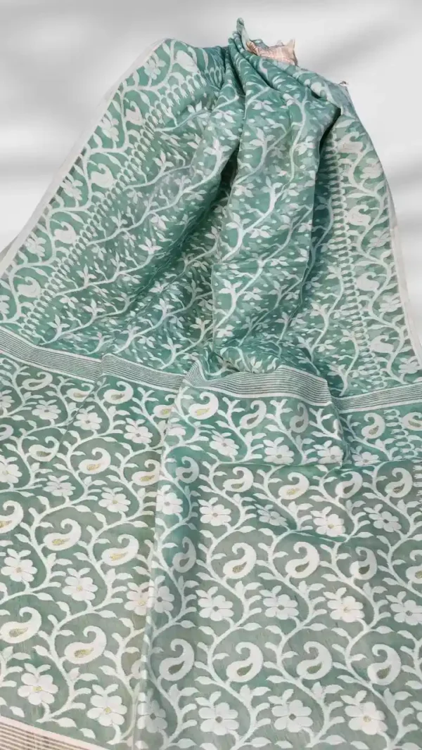 Blue Cotton Jamdani Saree,jamdani