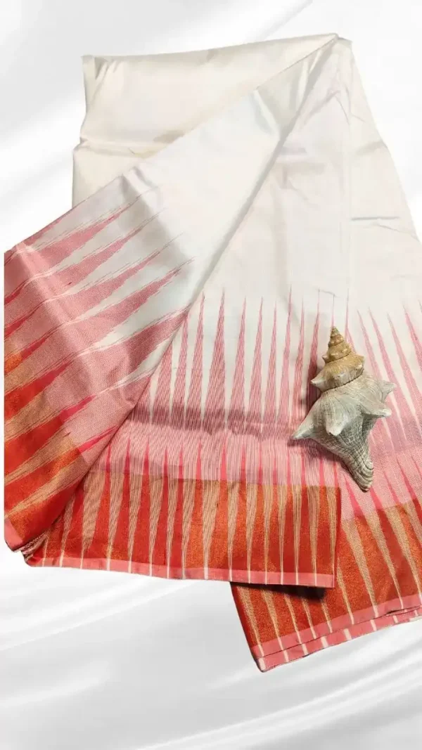 White Katan Silk Saree