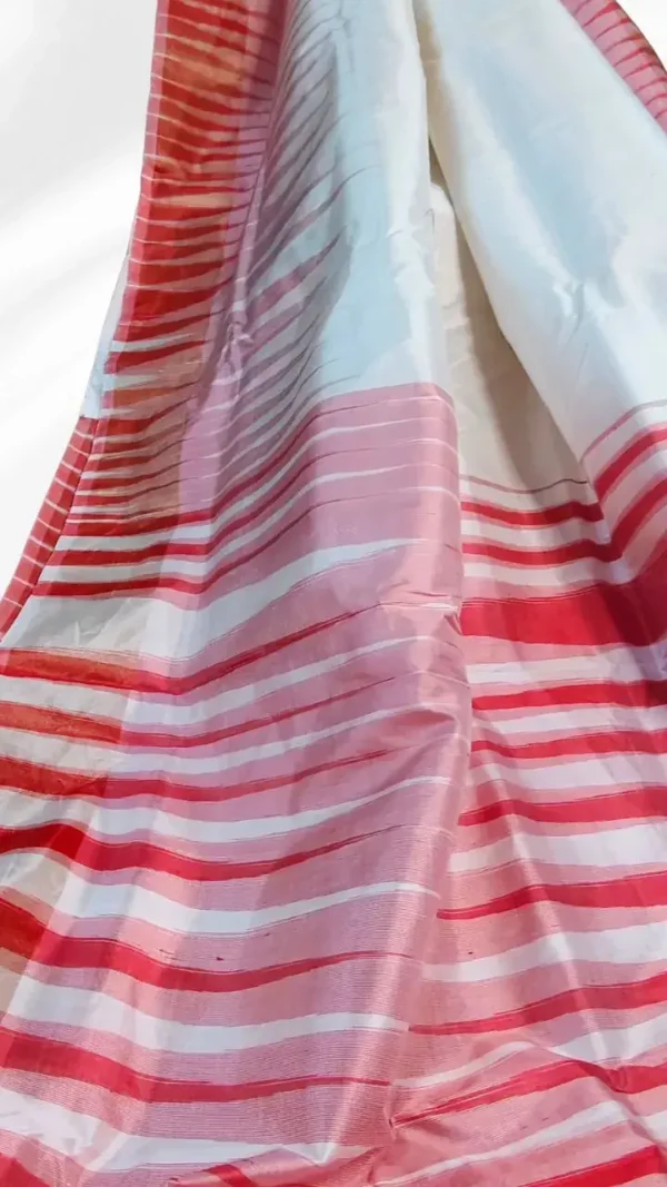 White Katan Silk Saree