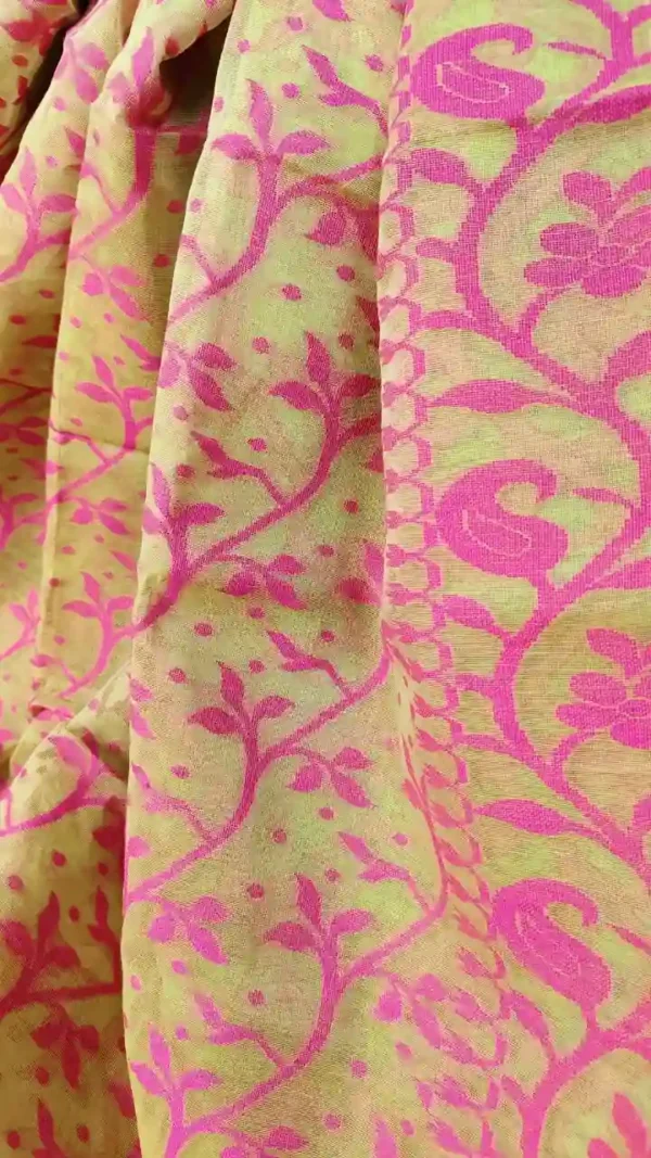 Green Cotton Jamdani Saree,jamdani