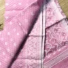 Baby Pink Cotton Jamdani Saree,pink
