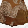 Rust Katan Silk Block Print Saree