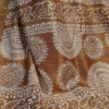 Rust Katan Silk Block Print Saree