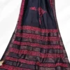 Black Katan Silk Block Print Saree