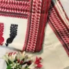 Off White Tussar Jamdani Saree