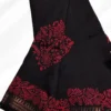 Black Katan Silk Block Print Saree