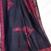 Black Katan Silk Block Print Saree