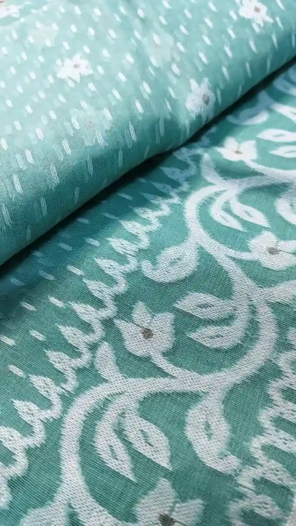 Radiant Cyan Cotton Jamdani Saree,saree