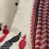 Off White Tussar Jamdani Saree