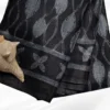 Black Tussar Needle Print Saree