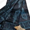 Slate Tussar Needle Print Saree