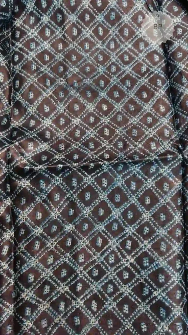 Slate Tussar Needle Print Saree