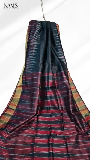 Black Katan Silk Saree