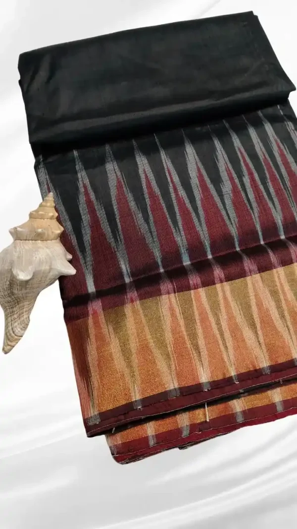 Black Katan Silk Saree