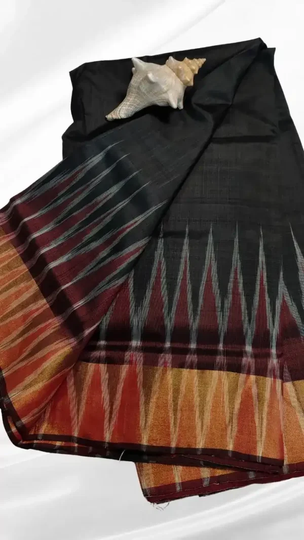 Black Katan Silk Saree