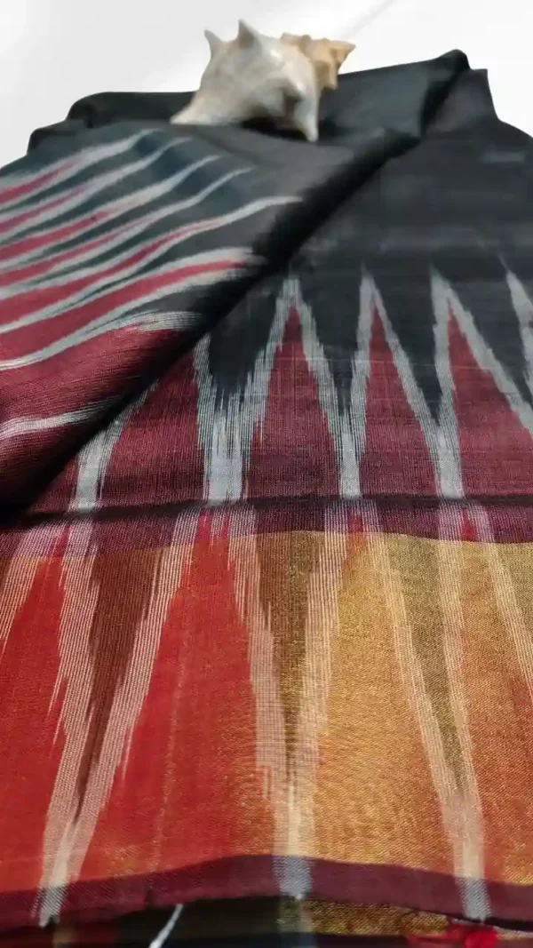 Black Katan Silk Saree