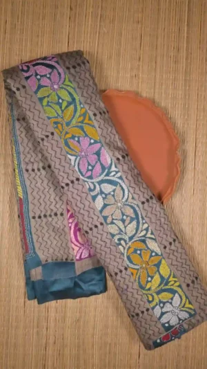 Beige Bangalore Silk Saree