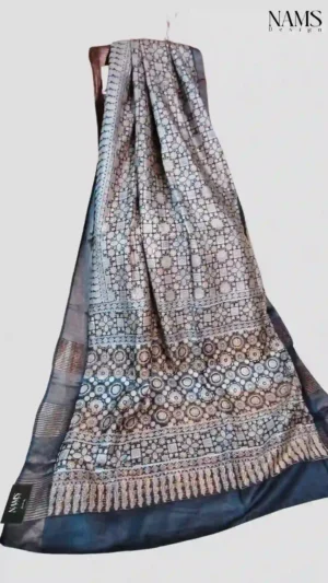 Tussar Silk Saree,beige