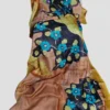 Deep Harmony Handpainted Peach Tussar silk saree