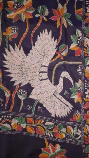 Navy Blue Bangalore Silk Saree