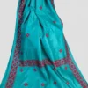Bright Aqua Tussar silk saree