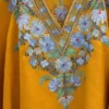 Orange Silk Embroidered Kaftan