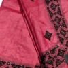 Pink Tussar silk saree