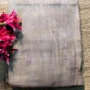Light Green Tussar Eco Printed Saree | Exquisite Handcrafted Elegance