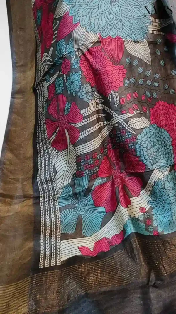 Brown Tussar Silk Saree,saree