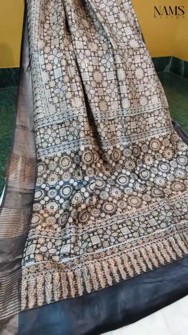 Tussar Silk Saree,beige