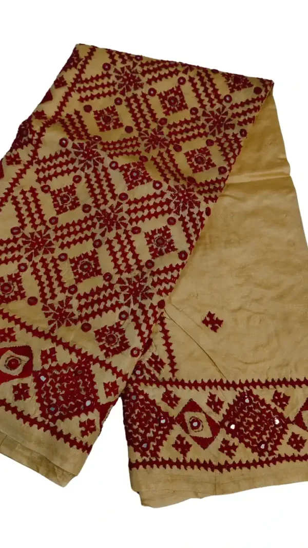Beige Tussar silk
