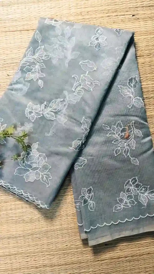 Light Grey Cotton Kota Saree,saree