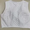 White chikankari on Georgette sleeve less Saree blouse - 28