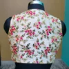 Off White Embroidary on Art Silk sleeve less Saree blouse -32