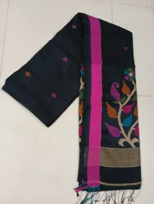 Black Silk Motka Saree