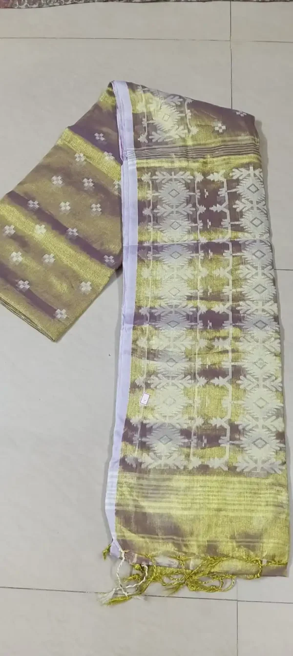 Jamdani Saree,Copper Gold