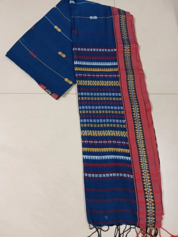 Royal Blue Begampuri Cotton Saree