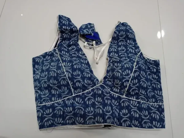 Indigo Blue Cotton Blouse