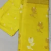 Yellow Matka Silk Floral Saree