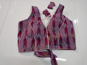 Purple Cotton Ikkat Blouse