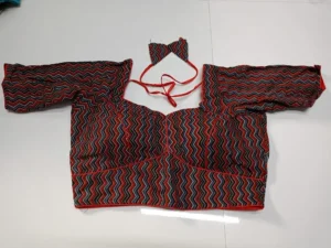 Black Red Cotton Blouse